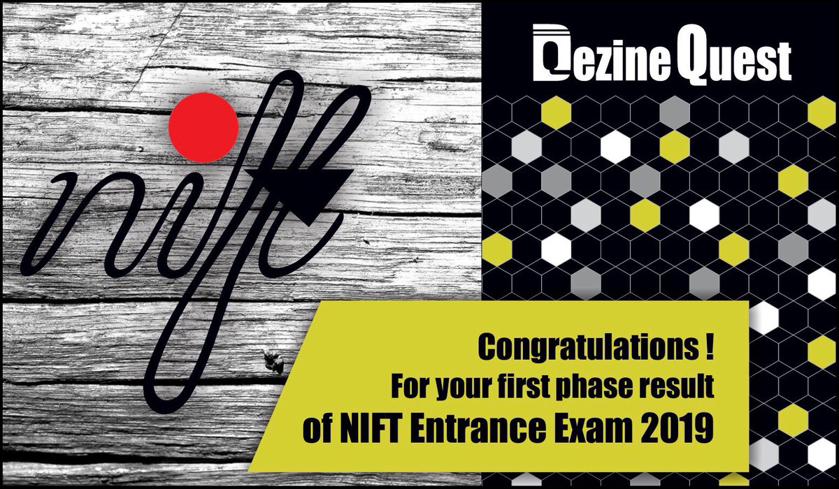 DezineQuest's tweet photo. Results of first phase NIFT entrance exam (B.Des & M.Des) are out.. All the best Design Aspirants..!! Join Dezine Quest for best preparation of Situation Test/GDPI with best teachers from NIFT Delhi/NID.
#niftresult #nidresult #nift #nid https://t.co/zhPVnQjB4U