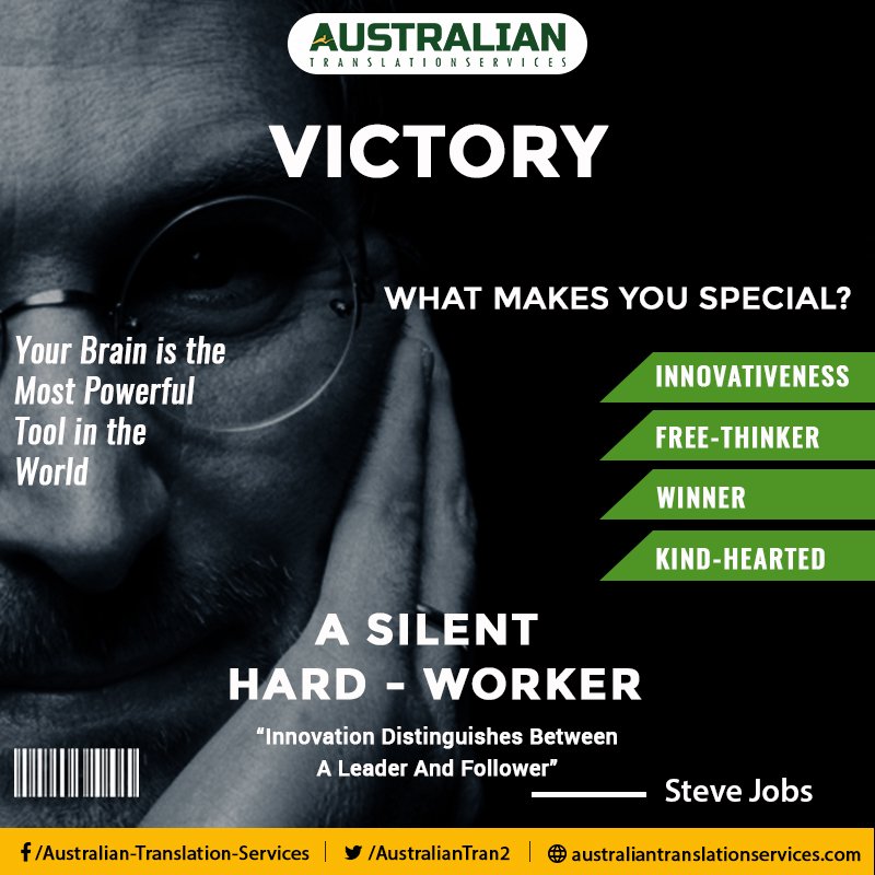 ThisIs_ATS's tweet photo. Steve jobs make a list that trains our brain to be innovative.If you want to be special, you must bring innovation to your work!
#mondaymotivation #motivationalquotes #motivation #quotes #inspirational #SteveJobs #birthcertificatetranslationaustralia #immigrationtranslation https://t.co/wTWzLRvdED