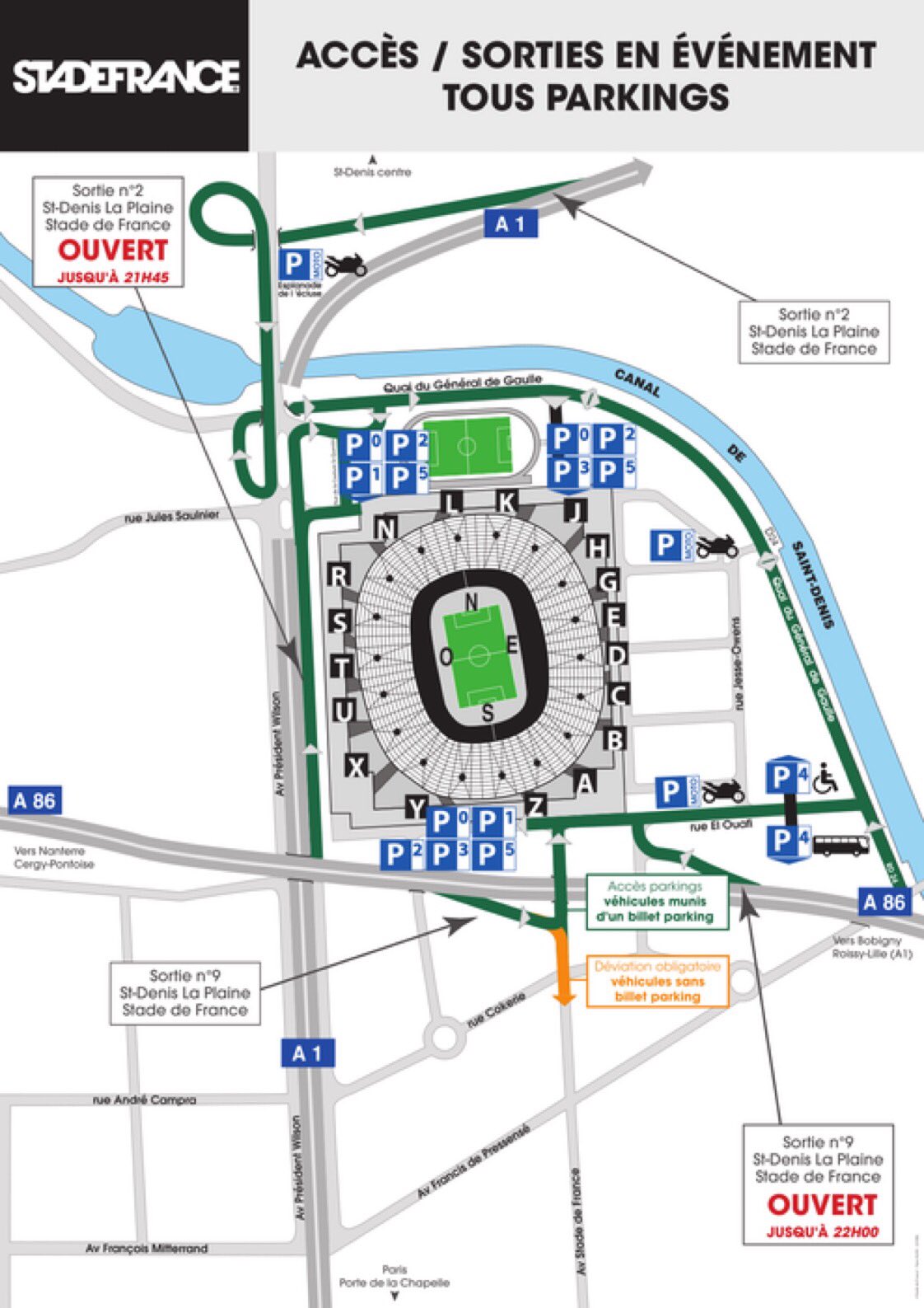 Stade de France on Twitter "🚗 Automobilistes Voici le plan d