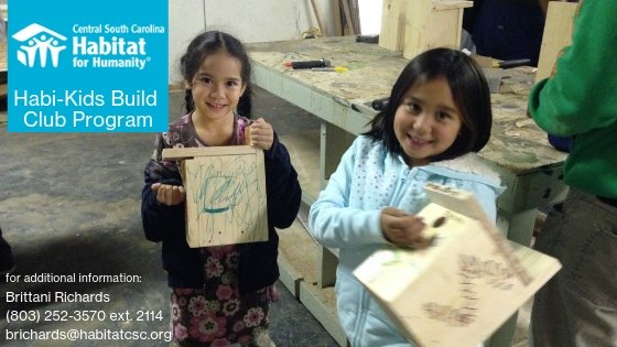 MidlandsHabitat's tweet image. Calling Teachers and Parents! We're super excited to kick off our new Habi-Kids Build Club! Habi-Kids is designed to educate and  promote tool safety and building skills through a number of fun hands-on activities. For more information contact brichards@habitatcsc.org.