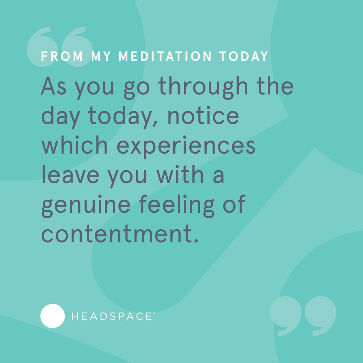 Clee78's tweet photo. The smallest things can make the biggest difference. Put aside a few minutes for your mind today. #headspace #mindfulness https://t.co/WeiwbSxk8G
