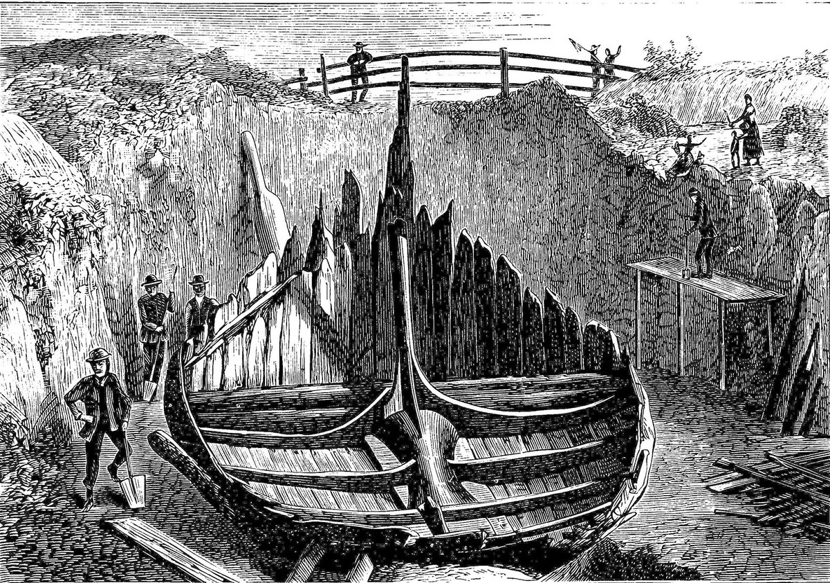 Excavations soon began. They found nothing on the first day. But then in the second day, they reached the wooden timbers that lay below the mound.The boys were right: this was a Viking ship burial. And the ship beneath them was the largest ever uncovered in Norway.