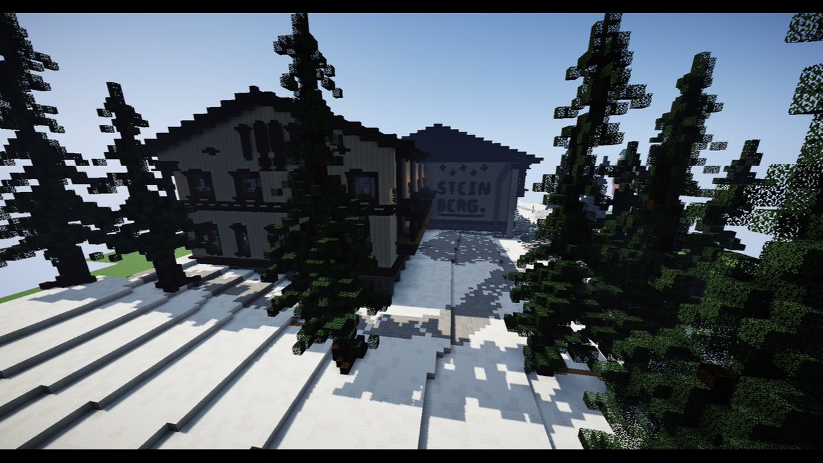 Ski lodge SteinBerg. Build on Paradise Network. #hotel #minecraft #building