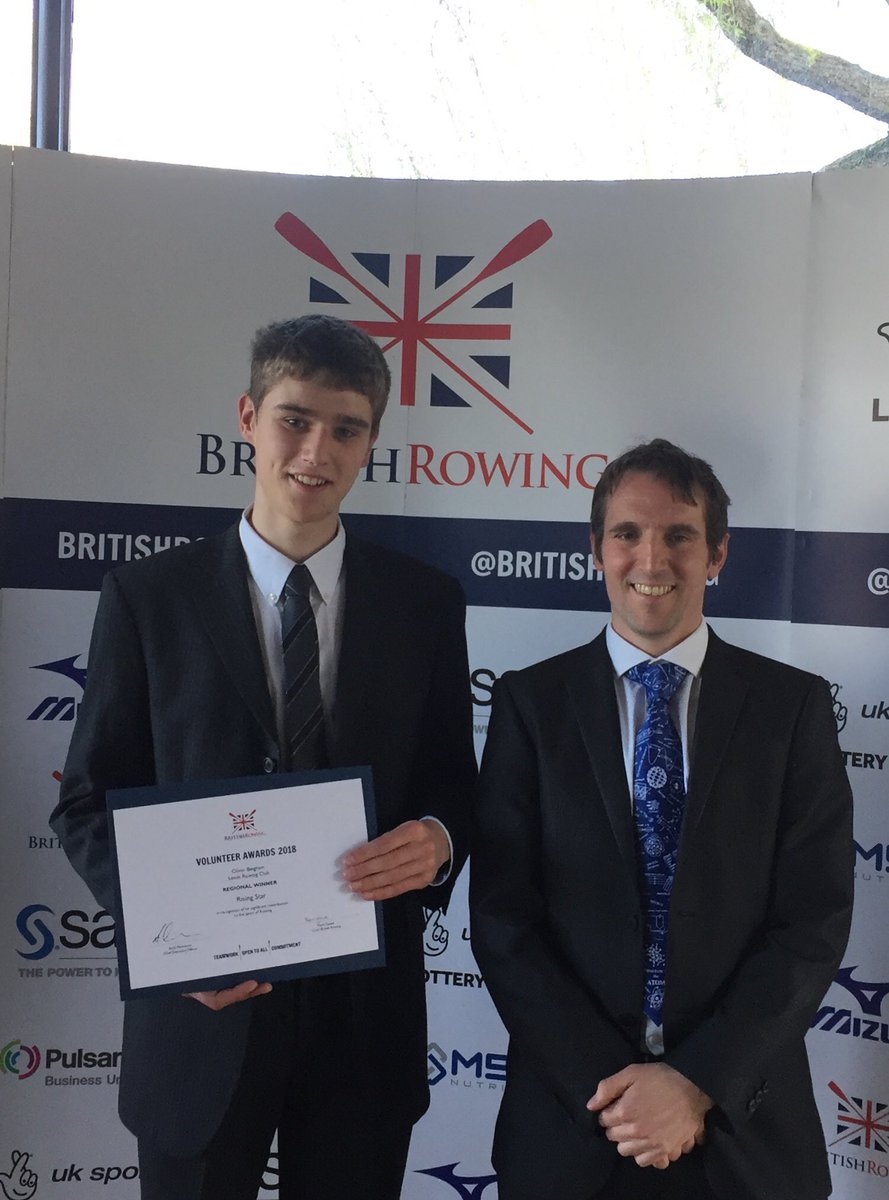 RJBingham9's tweet photo. Yesterday at the @Britishrowing volunteer awards 2018 with Oliver Bingham.    Thanks to coach @Gav_Coates https://t.co/5roGF8KCGX
