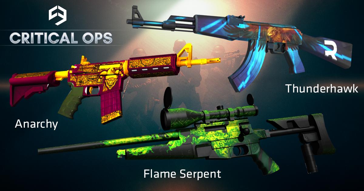 CriticalOpsGame's tweet image. Third Community Skin available limited time only 🐉

@PELLYN_ FLAME SERPENT on Flash Sale now!