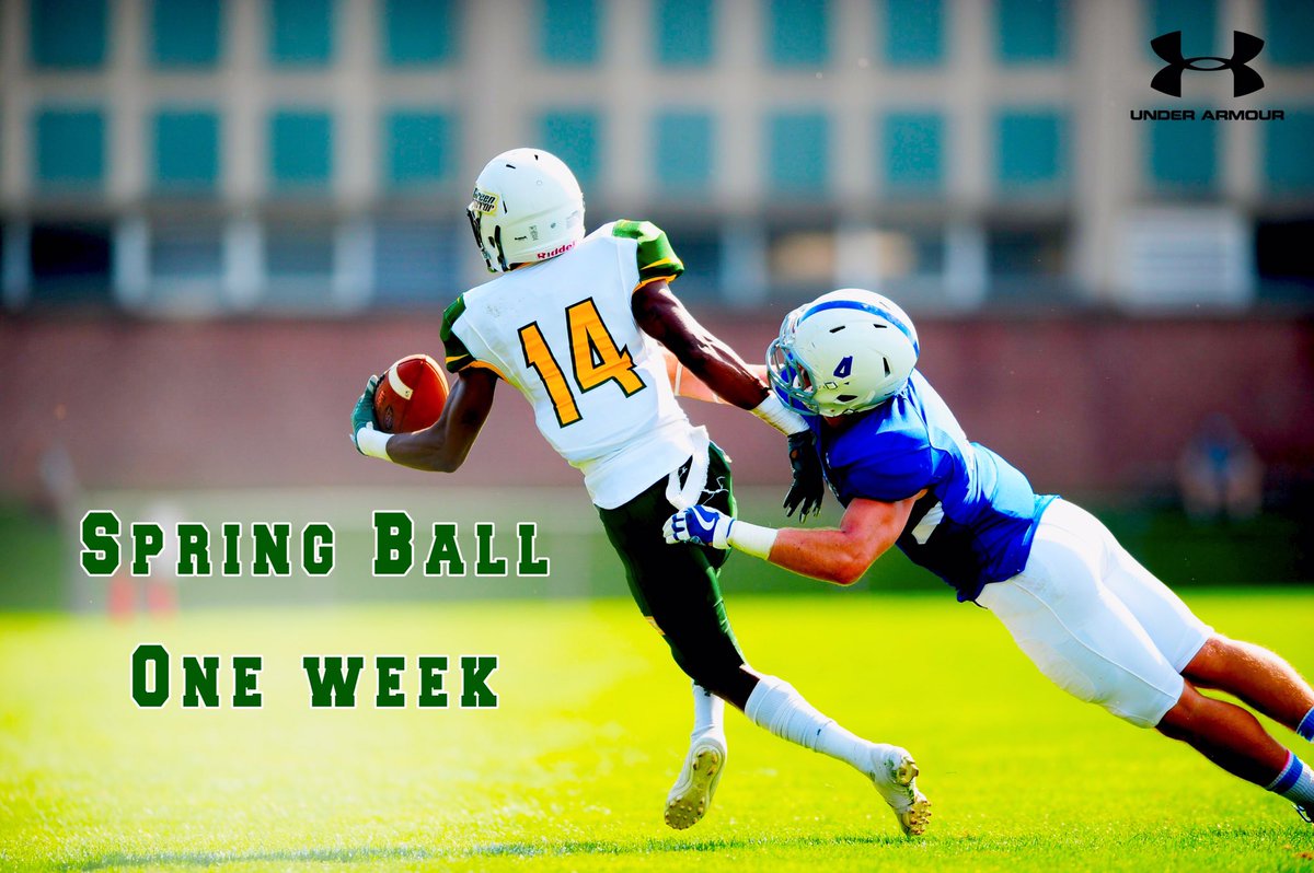 We’re one week away from Spring Football! 

#GreenTerrorTOUGH〽️🔰
#ProtectTheTeam🔐