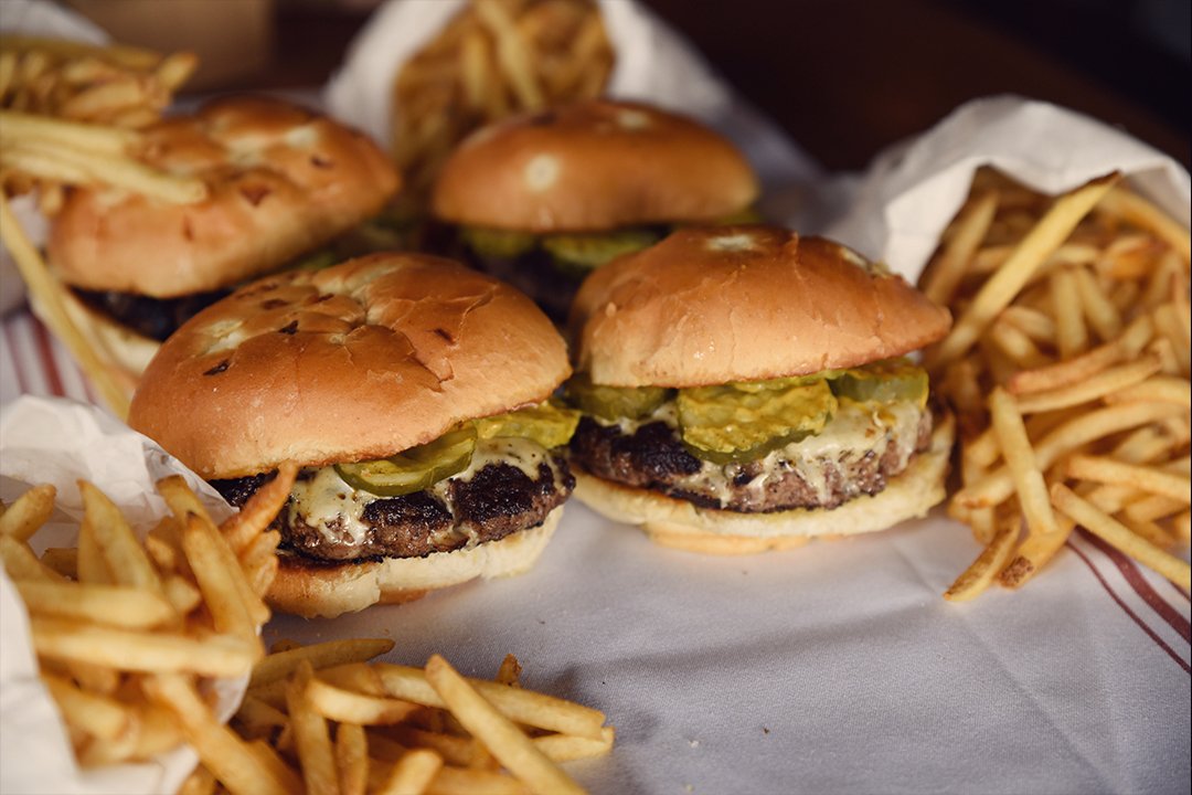 Yup, we can take care of dinner tonight. 

4 BRGR's + Fries, only $24. (PV &amp; LEAWOOD)
2 BRGR's + Fries, only $12. (DOWNTOWN)
4-6pm, to-go only, no substitutions.
