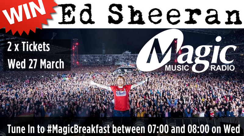 Magic828am's tweet photo. Want to win tickets to see Ed Sheeran LIVE on Wed 27 Mar in CPT
Tune in to @GuyBreakfast on Wed between 07:00 and 08:00
https://t.co/EZUIzPR1eb

#WeAreMagic #Magic828 https://t.co/ZyXsLIY1D1