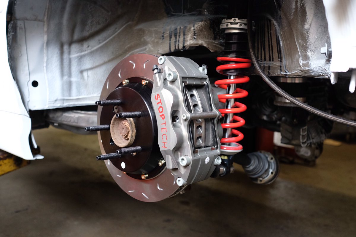 ChristinaYLam's tweet image. The new @stoptech C43 for E46 M3 installed on my racecar. This is some serious braking power. Look for this kit to be available later this year. #stoptech #brakelatefinishfirst #bmw #e46 #m3