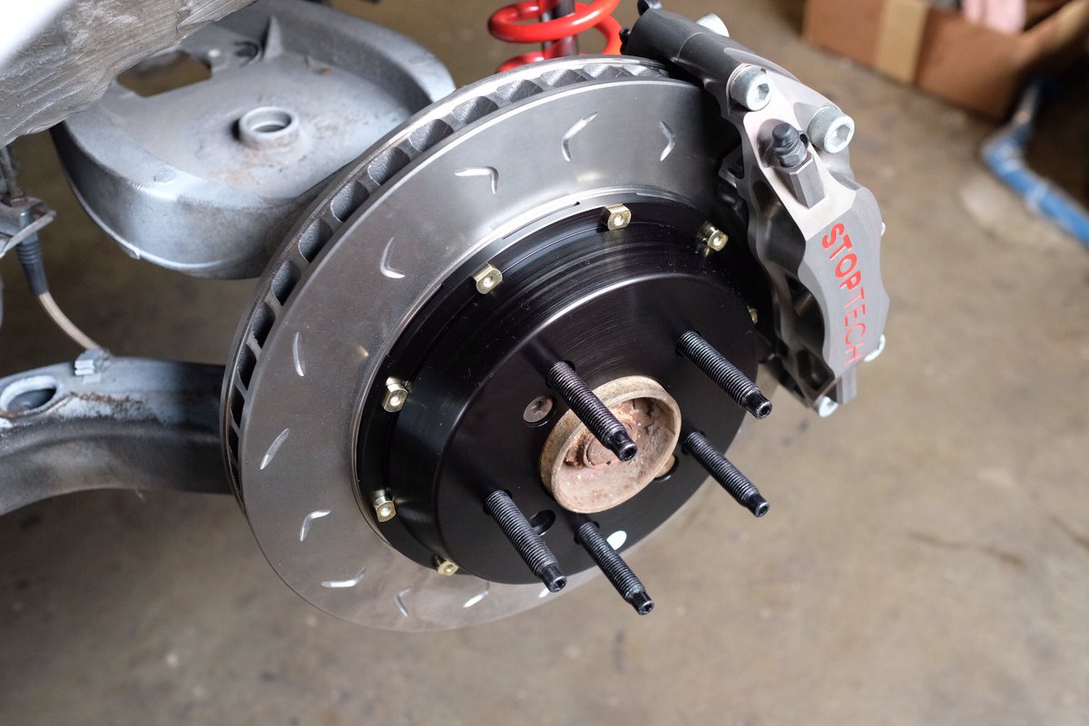 ChristinaYLam's tweet image. The new @stoptech C43 for E46 M3 installed on my racecar. This is some serious braking power. Look for this kit to be available later this year. #stoptech #brakelatefinishfirst #bmw #e46 #m3