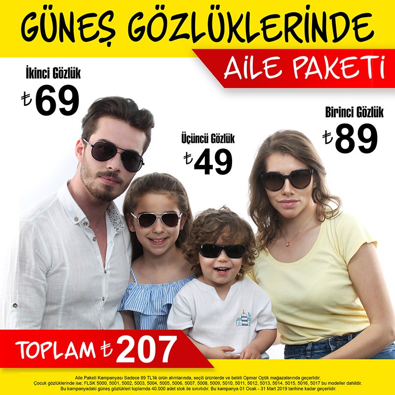 Güneş gözlüklerinde Aile Paketi fırsatını kaçırmayın! #AgoraAVM #AgoraAdapazarı