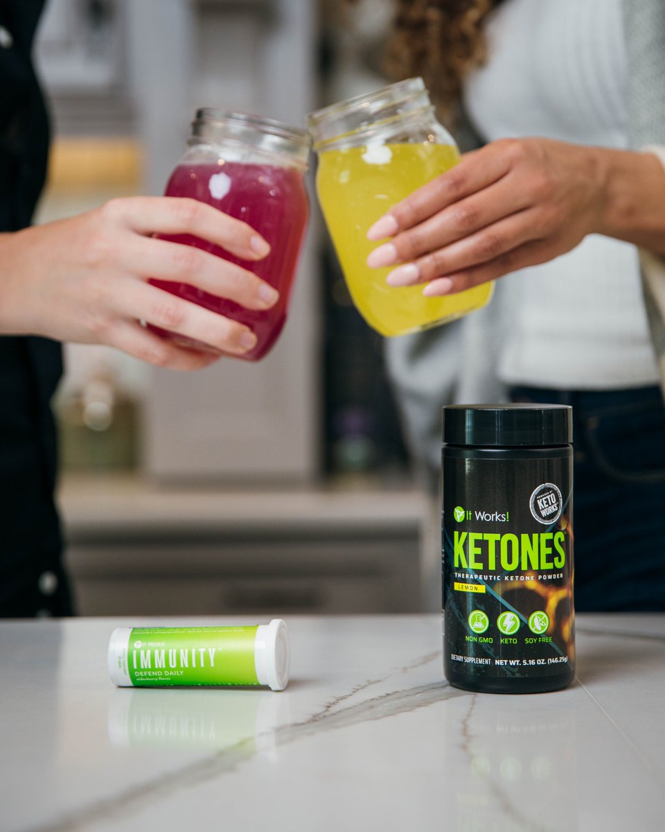 ItWorksGlobal's tweet photo. Both are soy-free, non-GMO, keto-friendly, AND delicious! We'll cheers to that! π₯
#ItWorksImmunity #Ketones https://t.co/NLazHCSsti
