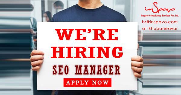 Inspavo's tweet image. Here is your opportunity to join one of Bhubaneswar’s #best_IT_Company #INSPAVO. We urgently require #SEO_Manager for our firm. 
Preferable quality: At least 3 years experience in respective field. Interested candidates please contact us at +91 7978687620 to get the details.