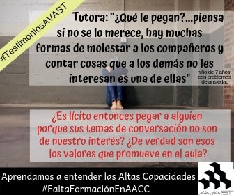 Asoc_AVAST's tweet photo. La #inclusión implica entender la diversidad como algo enriquecedor y aceptar que tenemos distintos intereses y capacidades. Si no es así, el estudiante NEAE no está incluido en el aula, está incrustado en ella. Queremos #inclusion real y atención a las #AACC
#TestimoniosAVAST https://t.co/pmqgfISQ0r
