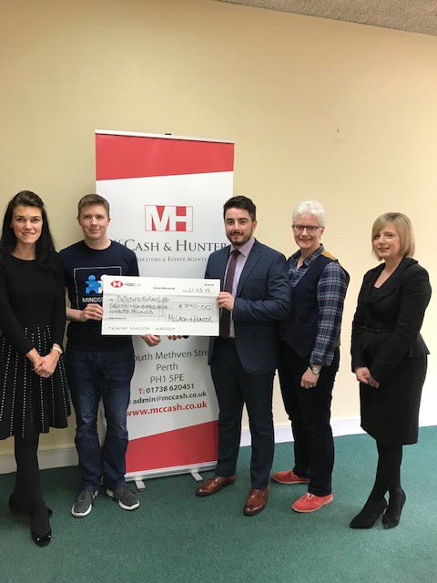 McCashandHunter's tweet photo. Members of our private client team handing over cheque to ⁦@MindspacePK⁩ for funds raised from wills done in January where client donated to ⁦@MindspacePK⁩ in lieu of fee https://t.co/KyP437zeCG