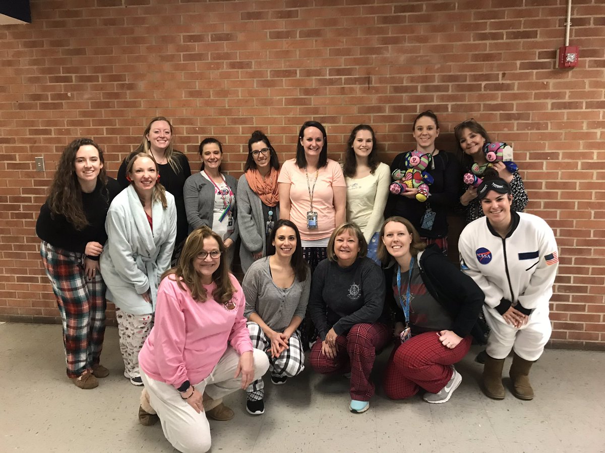 Staff members are ready for Pajama Day! <a href="/SevernRivAACPS/">SevernRivAACPS</a>  #MarchMadness2019