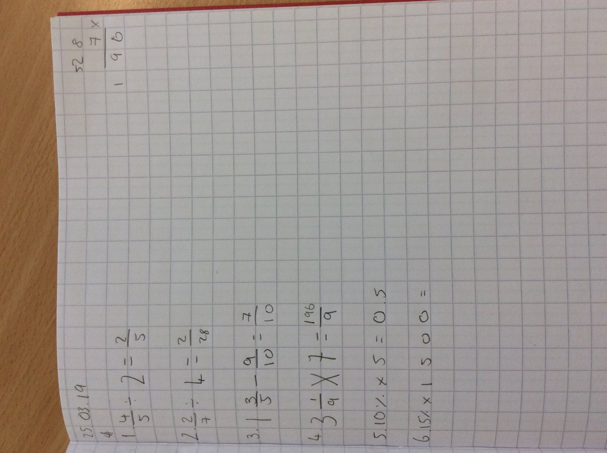 MackieHill's tweet image. Year 6 completing their weekly fractions and percentage revision. They’re getting so fast! #year6 #fractionsrule