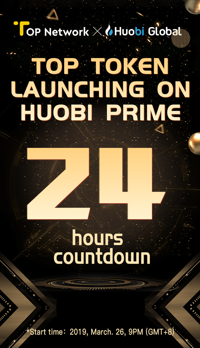 topnetwork_top's tweet photo. TOP Token listed on Huobi Prime.@HuobiGlobal Only 24 hours left!! https://t.co/aySxPYHDMz