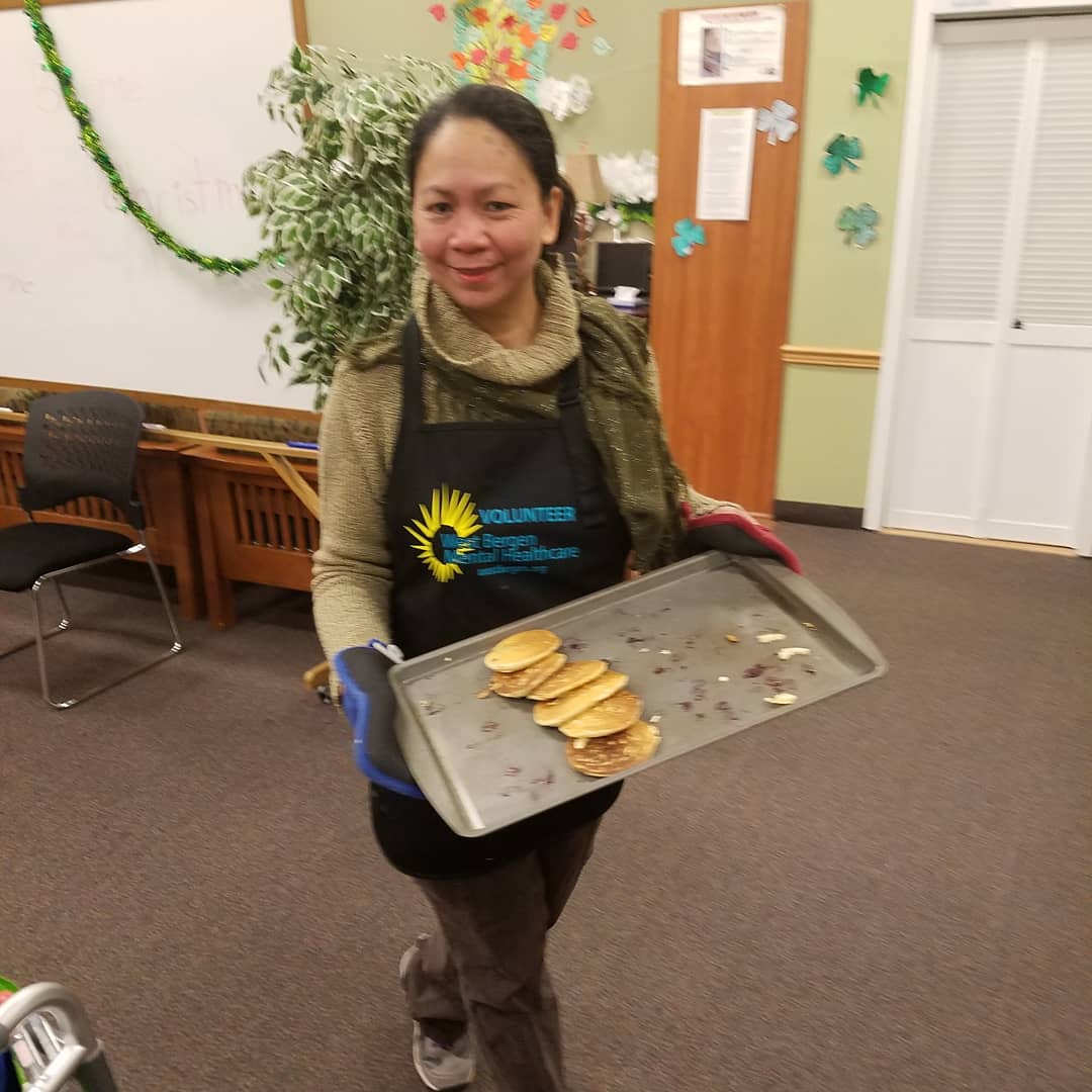 WBMentalhealth's tweet photo. Special thanks to Rand Realty for once again preparing a delicious meal! On Thursday, our consumers were treated to a pancake breakfast! What a great way to start the day!🥞💚👏 #MentalHealthMatters #volunteers https://t.co/dNxi70GGjk