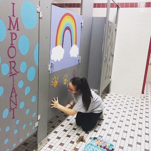 ib4lee's tweet photo. Congratulations to our IB Senior Yolanda V. for completing her TOK project!!  She completed the Bathroom Beautification at a elementary school!  Great job! https://t.co/RiP5CFT4uM