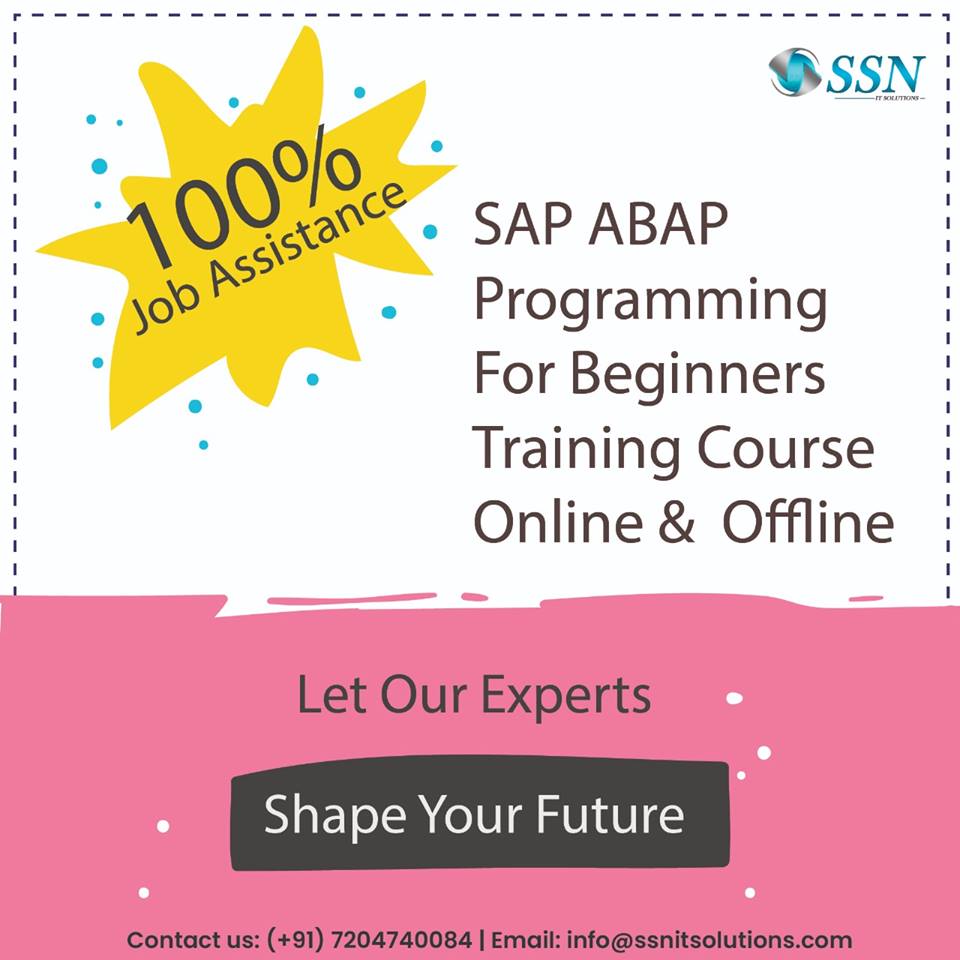 SSNITSolutions's tweet photo. #SSNITSOLUTIONS is one of the best training institutes in Bangalore for #SAPABAP. Trained By Professionals with more than 10 years of experience.
Enquire Now Or Call Now :  https://t.co/5nWmKJ4Hnp
Contact us: (+91) 7204740084
Email: info@ssnitsolutions.com
#SAP, #JAVA, https://t.co/wulefs1e5M