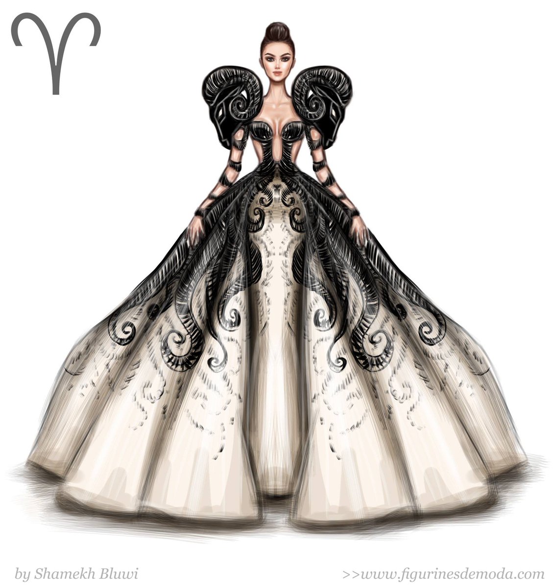 FigurinesdeModa's tweet photo. HORÓSCOPO CON ESTILO > ARIES ♈️
Un figurín de moda que representa el signo zodiacal ARIES ilustrado digitalmente por Shamekh Bluwi #figurines #moda #disenodemoda #ilustraciondemoda #diseñodemoda #vestido > https://t.co/sandp2hsNs https://t.co/EromSybhTL
