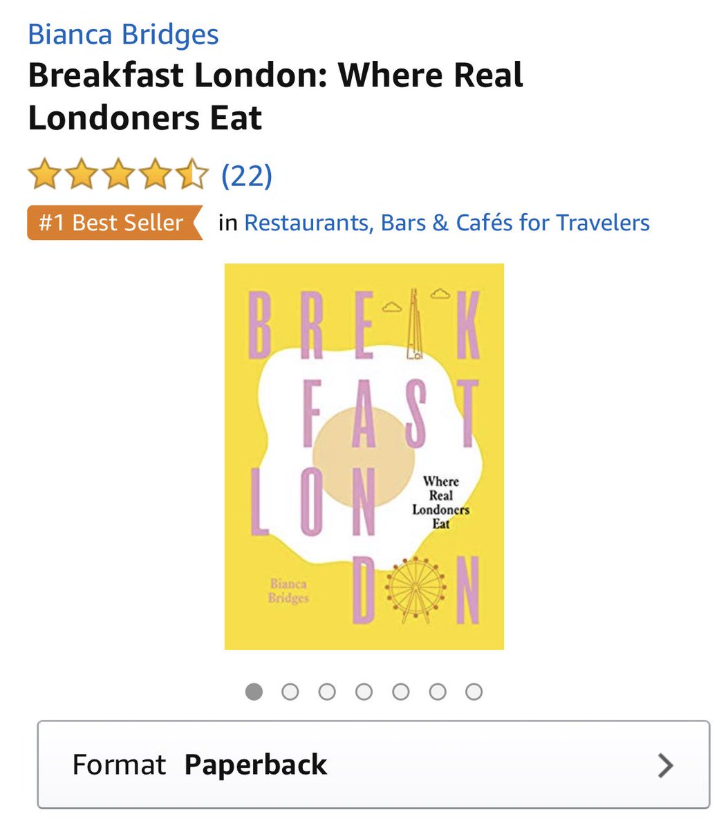 Can’t believe it. #1 in Restaurants, Bars &amp; Cafes for Travelers and currently #30 in Food &amp; Travel Writing. The feedback + support has been UNREAL, thank you to everyone who has bought it, used it and left a review (if you haven’t yet PLEASE DO!) it means the world! <a href="/BreakfastLDN/">Breakfast London</a>