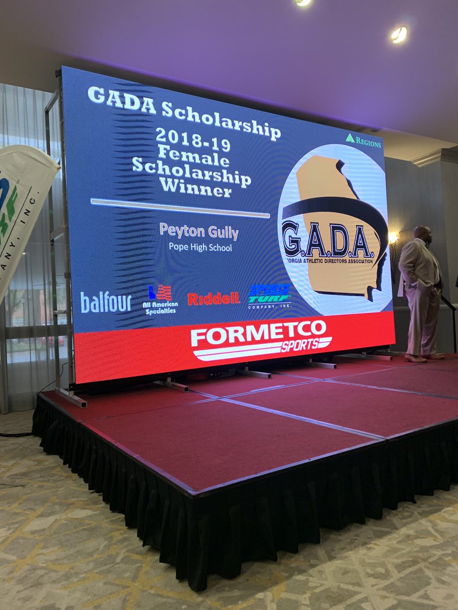 PopeAthletics's tweet photo. Huge congratulations to @peyton_gully for winning the @GADACOACHES Fenale Scholarship Award...a humbling honor to receive the award for Peyton! @PopeHS1 @CobbSchools @mdjonline https://t.co/RoBZzIjMoa
