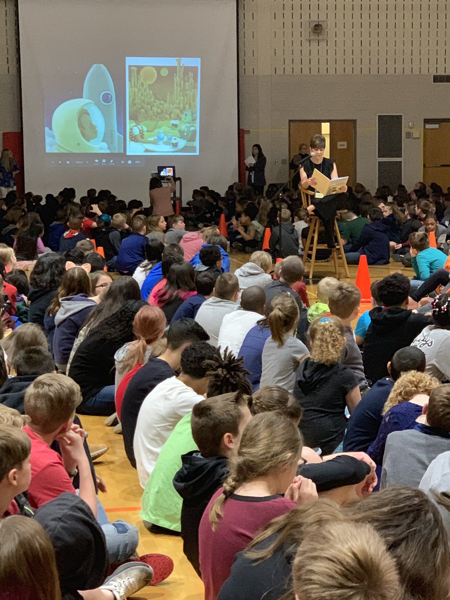 Listening to our own Mrs. Kessel read us a story before heading out to our first Career Day session! #CYSDProud #NHECareerDay