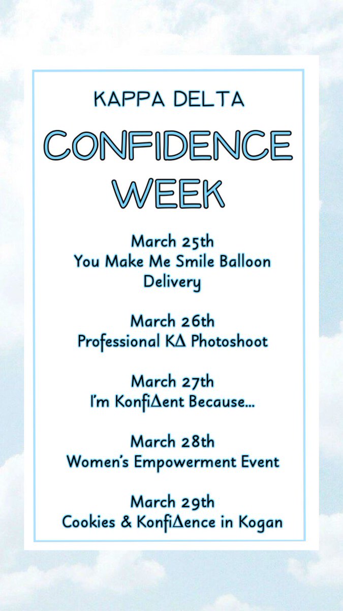 Happy Confidence Week!! So excited to celebrate our Confidence Coalition throughout the week