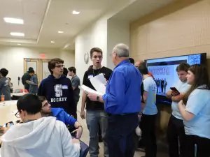 MrKretsch's tweet photo. Eagle coders at the Monmouth University High School Programing Competition. #MHSS4CS @STEMPathway https://t.co/ny26NtvVrs