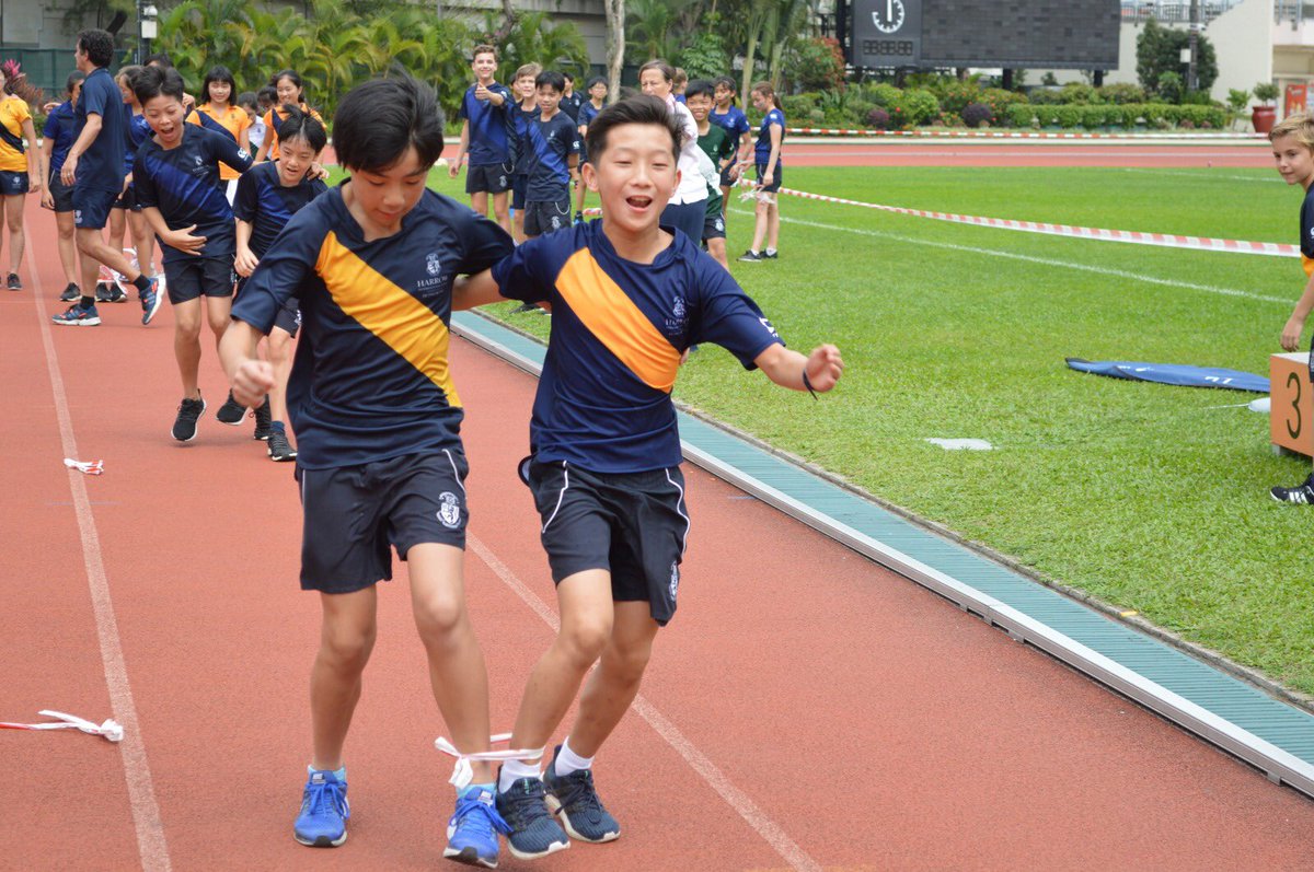 HHKSShackleton's tweet photo. Throw back to eternal glory for the #boysofshackleton in the 3-legged race at #SportsDay2019 on Friday! Amazing spirit and determination from all our athletes! #boysofhonour #boysofcourage @Harrow_HK @HeadHarrowHK https://t.co/pdVHyM45LD