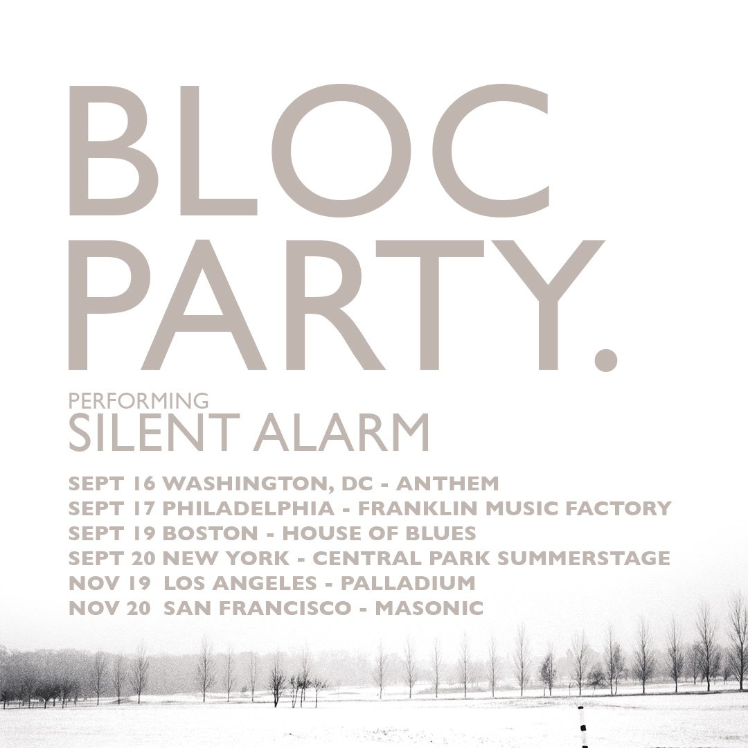 BlocParty's tweet image. Dear United States of America, we're bringing the Silent Alarm tour to your shores later this year. Tickets on sale Friday.