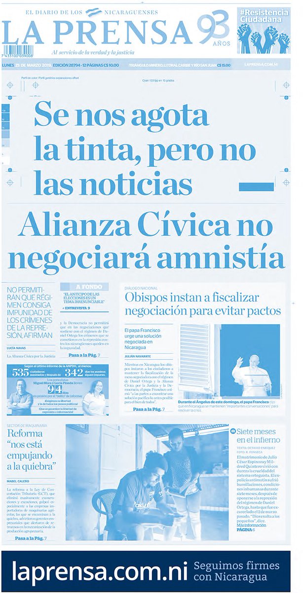laprensa's tweet photo. ¡Buenos días! Esta es nuestra portada para este lunes. Recordá que toda la información la podés encontrar en >> https://t.co/Lyz3j2Jyn6 https://t.co/Hdo46j2lxZ