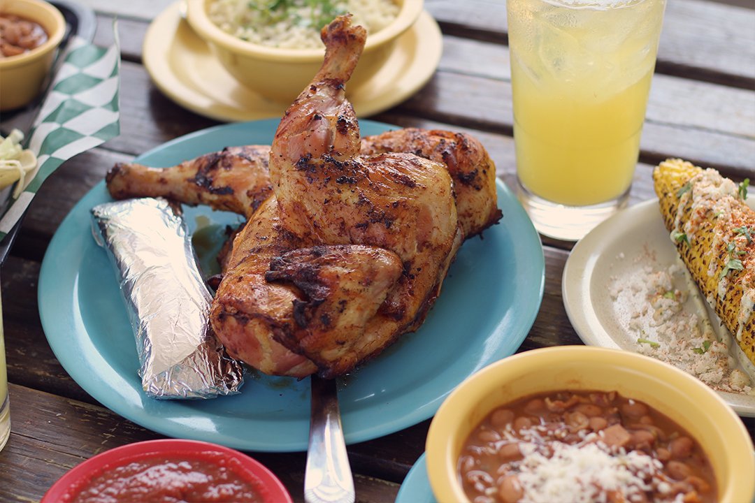 TheTacoRepublic's tweet photo. GET FIRED UP FOR WOOD-FIRED CHICKEN MONDAYS! Whole rubbed chicken, rice, beans, soft white corn tortillas for only $15.95. To order, call ahead 913-262-8226 or order online, limited quantities apply. Mondays from 4-7pm, to-go only, no substitutions. https://t.co/PecwB9LIK2