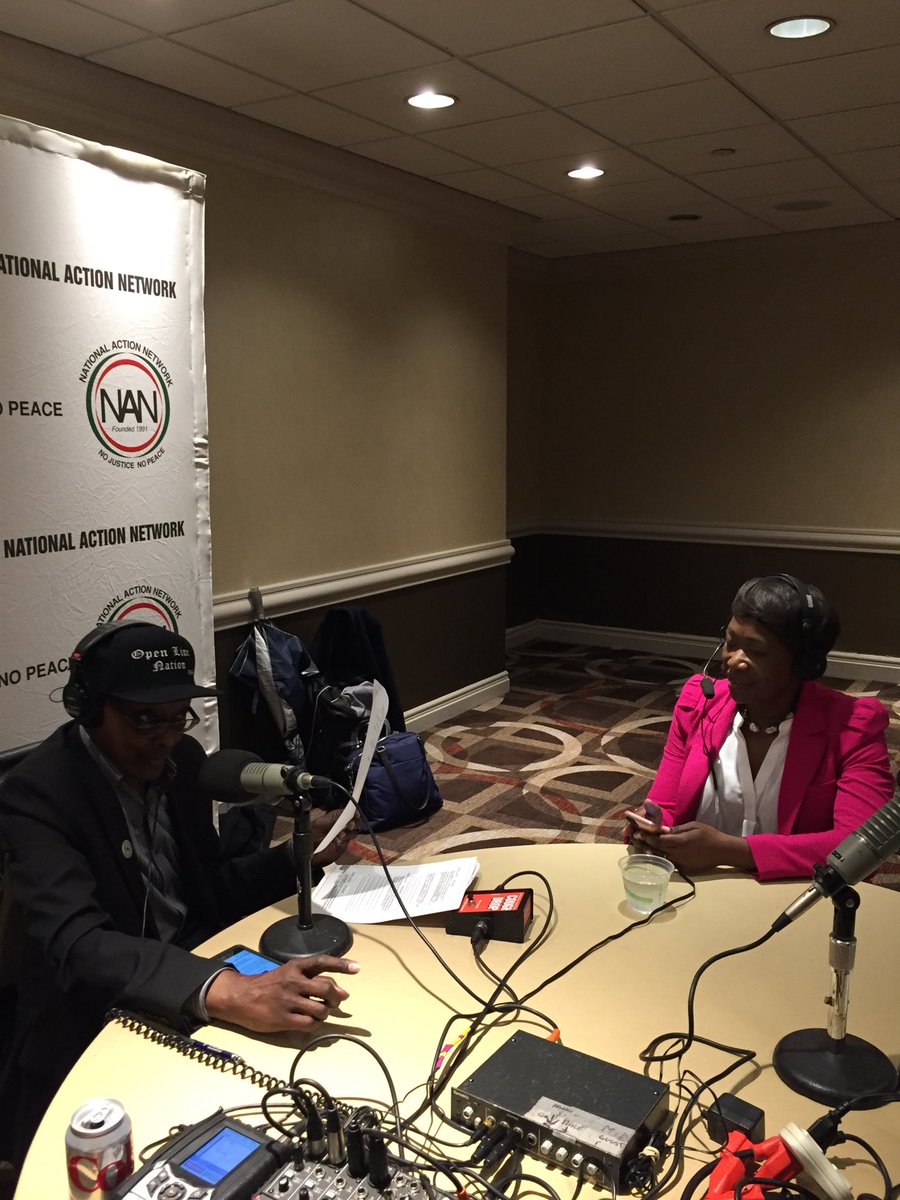 NidaKhanNY's tweet photo. And Bob Slade interviewing ⁦@JoyAnnReid⁩; we will miss him dearly #RIPBobSlade #BBS ⁦@WBLS1075NYC⁩ https://t.co/zGl2jRBacL