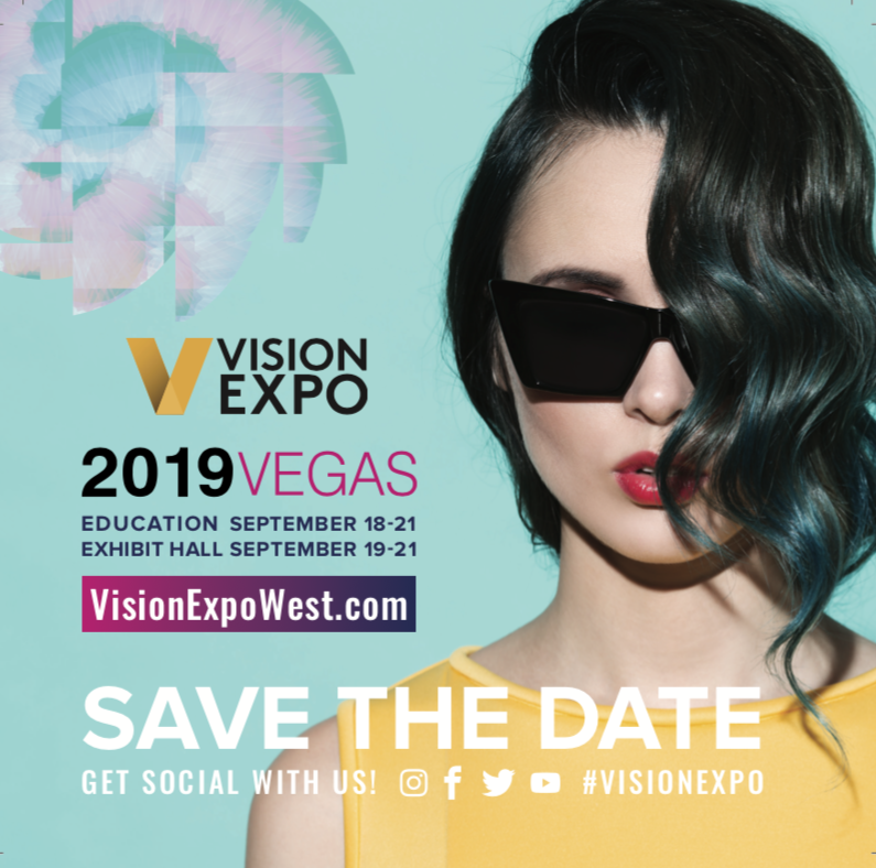 VisionExpo's tweet photo. Now that Vision Expo East 2019 is wrapped up, we can look forward to Vision Expo West! Save the date for September 18-21, 2019. #VisionExpo https://t.co/uoyDjSwEqk