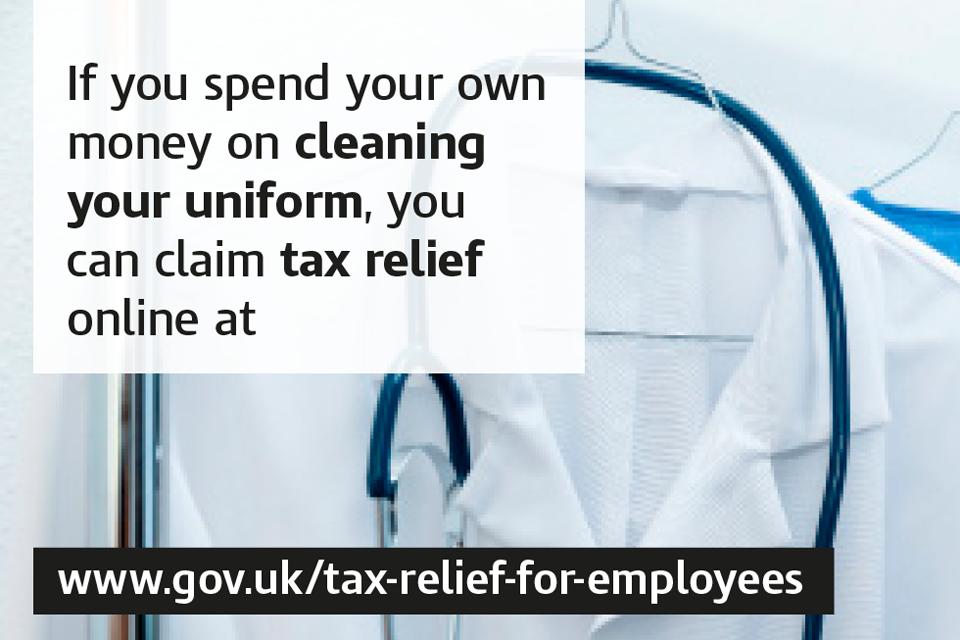 HMRCgovuk's tweet photo. If you’re a #nurse and need to replace or repair your uniform, you can claim #tax relief on your business expenses https://t.co/c7t3gN8WgD https://t.co/QxSNfWZGen
