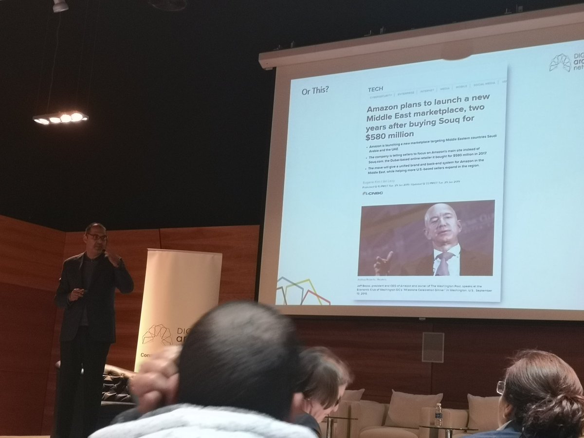 dan_arabia's tweet photo. "Succesful local platforms are usually bought by global platforms e.g. Amazon buying Souq. This trend will leave Arab countries in a difficult position in the future due to lack of access to the data on these platforms"  @Ayad_Al_Ani
#DANRS19 #DANRSAmman https://t.co/Ie6ekLiAKS