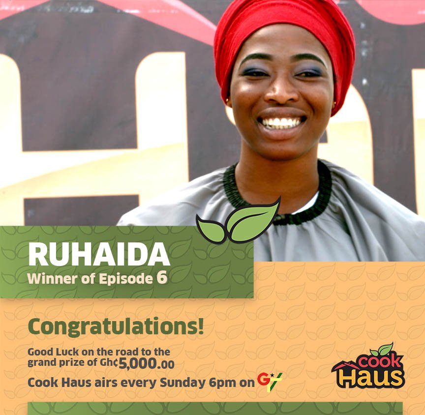 CONGRATULATIONS Ruhaida, winner of Episode 6 of CookHaus at <a href="/uew_official/">University of Education, Winneba</a> . Catch us same time next Sunday at 6pm on GTV. It's Cookhaus.