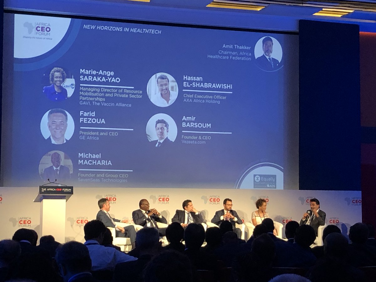 How can governments encourage synergies with the private sector to improve #healthcare access? <a href="/AfricaHealthFed/">Africa Healthcare Federation (AHF)</a>'s <a href="/docthakker/">Dr. Amit N. Thakker EBS</a>, @GE_Africa's <a href="/FFezoua/">Farid Fezoua</a>, <a href="/gavi/">Gavi, the Vaccine Alliance</a>'s Marie-Ange Saraka-Yao, <a href="/AXA/">AXA</a>'s <a href="/HShabrawishi/">Hassan ElShabrawishi</a>, <a href="/MikeMachariaSST/">Michael-Anthony Macharia</a>, and <a href="/AmirMBarsoum/">Amir Barsoum</a> discuss. #ACF2019 #IFCmarkets