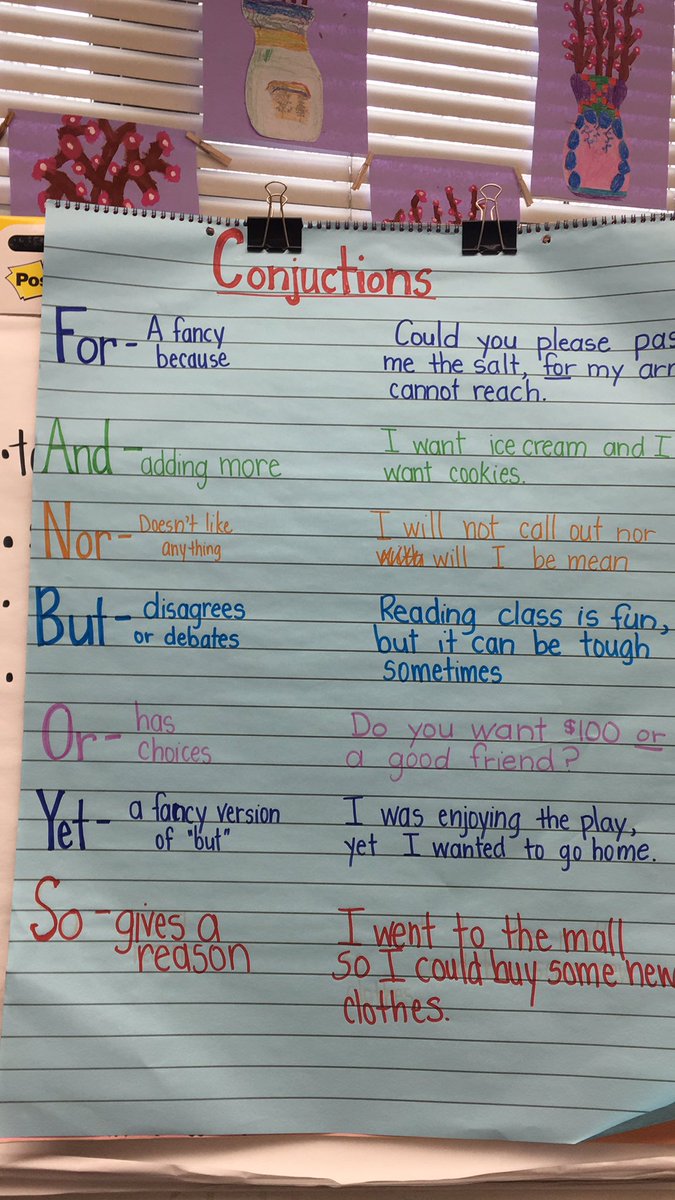 Karen Spaccavento (@karenspaccaven3) on Twitter photo A conjunction is the glue that holds words, phrases and clauses (both dependent and independent) together. Kids stretching themselves as writers by using conjunctions in 3SP.<a href="/Hubbard_School/">MaryAHubbardSchool</a> A conjunction is the glue that holds words, phrases and clauses (both dependent and independent) together. Kids stretching themselves as writers by using conjunctions in 3SP.<a href="/Hubbard_School/">MaryAHubbardSchool</a>