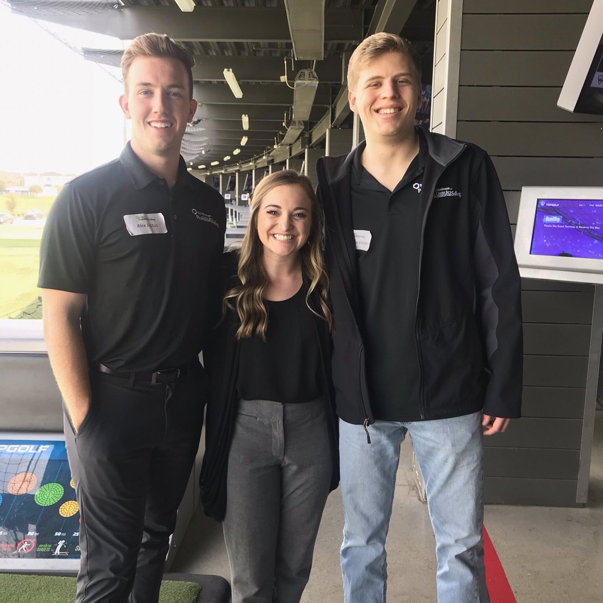 paycomcareers's tweet photo. We had a good time with Paycom campus ambassadors, Alex and Luke, at the Top Golf event for @baylorprosales! #sellforpaycom #workhardplayhard https://t.co/lJjUbAaZp7