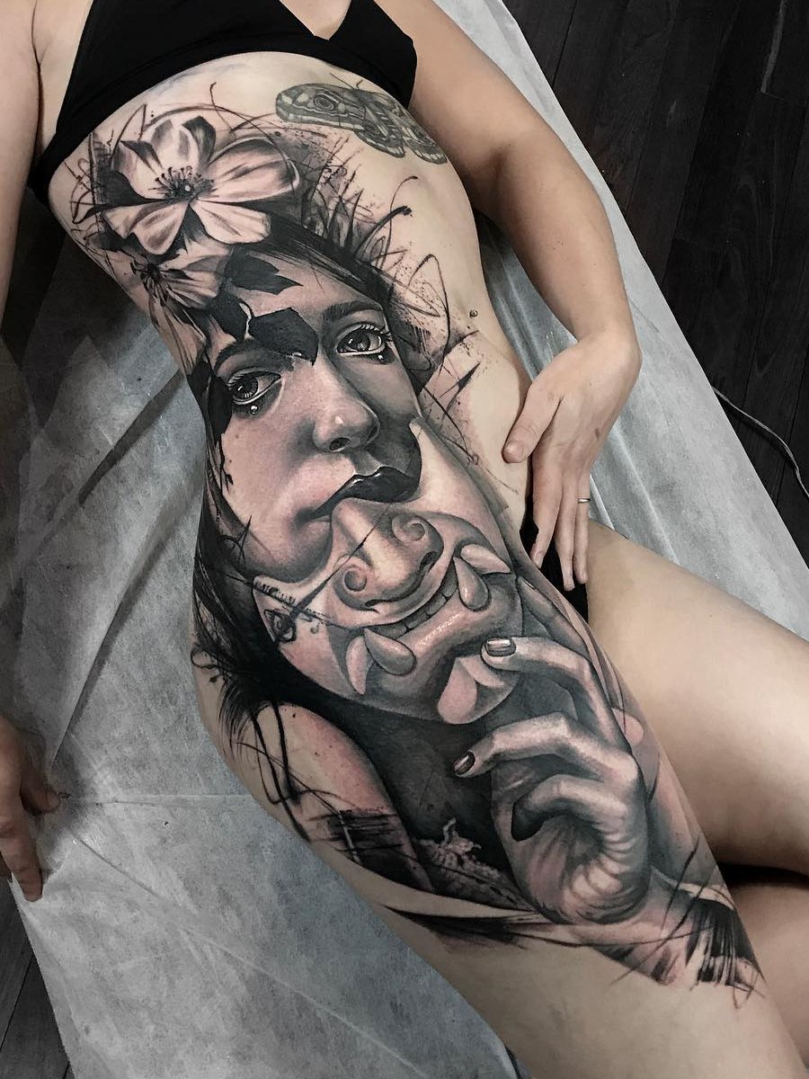 Ramon Natalie Nox Good Vs Evil Tattoo Ink Art