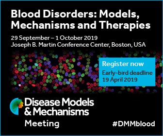 DMM_Journal's tweet photo. Don't miss the discounted early-bird registration for our 'Blood Disorders: Models, Mechanism and Therapies' meeting, organised by Monica Justice, Nancy Speck, Paresh Vyas @pvyas_oxford and Len Zon @leonard_zon. 
Apply here: https://t.co/IknqezpYW9 #DMMblood https://t.co/ijSQdxI8lG