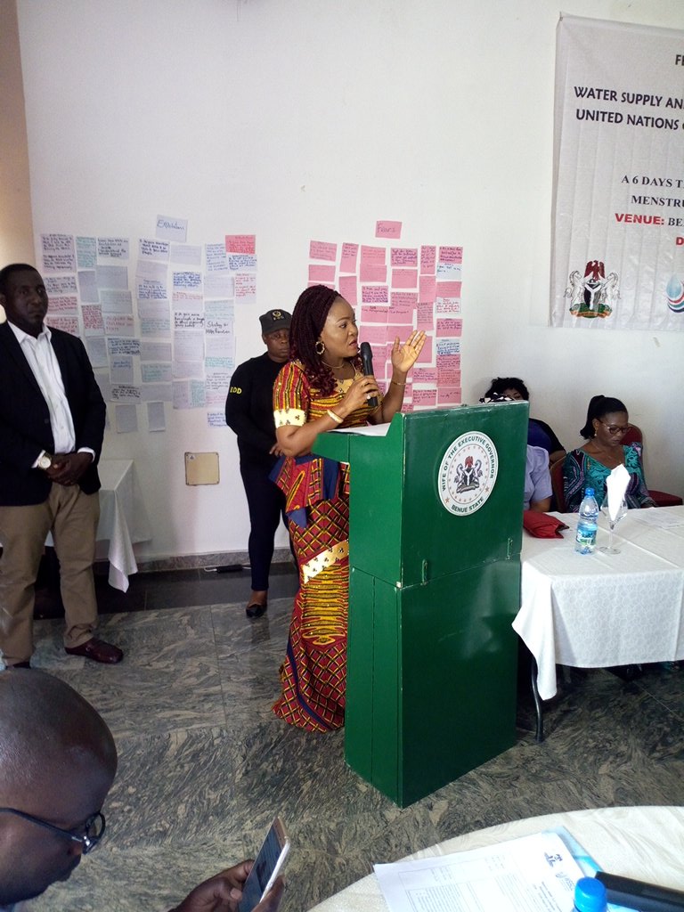 AsayireK's tweet photo. Nigeria Menstrual Hygiene Management Training of Trainers Workshop. Official opening remarks by H.E Dr.Mrs. Eunice Ortom- Wife of the Benue State Governor!
@VirginiaKamowa @WSSCCouncil @ajur_gai @PriscillaAchakp #MHMTOTNigeria https://t.co/qWL7rwd7O6