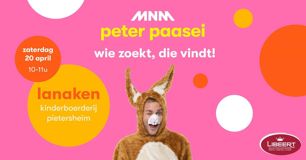 VisitLanaken's tweet photo. Peter Paasei van @MNMbe laat z'n eieren weer los over het hele land. Kom gezellig rapen op de kinderboerderij op 20 april! https://t.co/lAmKFupf20