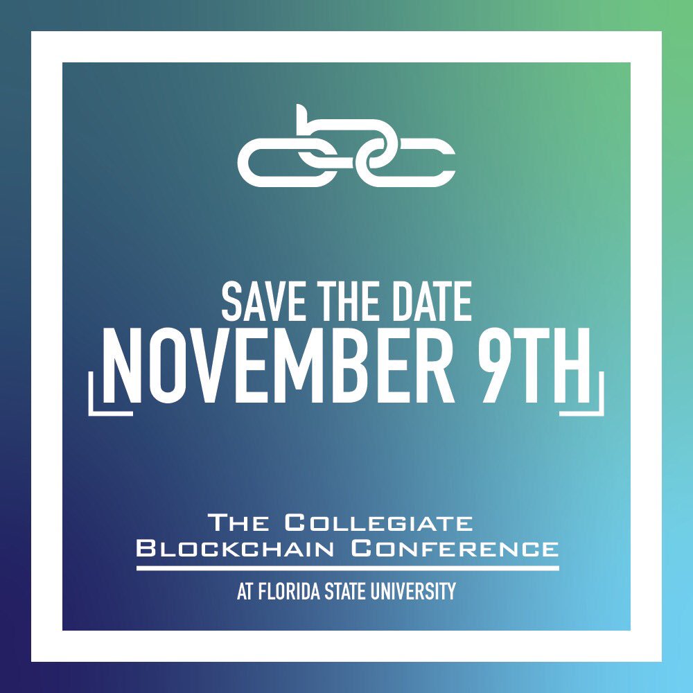 CollegeBChain's tweet image. 🚨SAVE THE DATE! Come join us on November 9, 2019 for our 2nd annual Collegiate Blockchain Conference to see what we have in store. Mark your calendars! Visit our website for more details: collegeblockchain.org