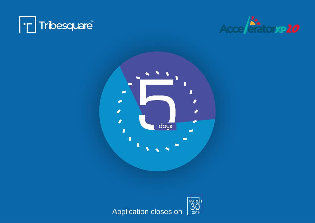 Tribesquare's tweet photo. Only #5days until AcceleratorXP application deadline.
Need a career change, or want to leverage software to change the world? Let #AcceleratorXP change you!
Sign up now: https://t.co/oWxLwfA2gG
#learn #code #work #mentorship #internships #softwaredevelopment https://t.co/fXPIYScBHJ