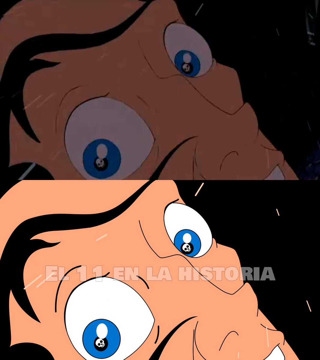 11EnLaHistoria's tweet image. Notaste esto en los ojos de Gastón en la película de "La Bella y la Bestia" durante la escena de la batalla? 🦁vs👦 #predictiveprograming #disneysucks #subliminalmessages #HiddenSigns